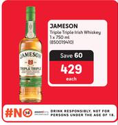 Jameson Triple Irish Whiskey-750ml