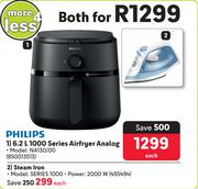 Philips 6.2Ltr 1000 Series Air Fryer And Philips Steam Iron SERIES 1000-For Both