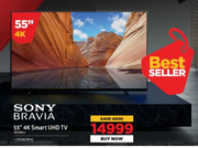 Sony Bravia 55" 4K Smart UHD TV 55X80J