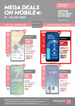 Edgars Cellular : Mega Deals On Mobile (15 July - 20 July 2022), page 1
