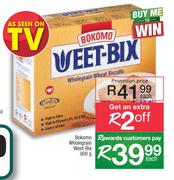 Bokomo Wholgrain Weet Bix-900g Each