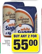 Sunshine White Or Brown Sugar-For Any 2 x 2Kg