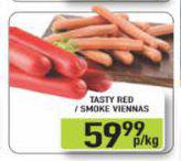 Tasty Red/Smoke Viennas-Per Kg