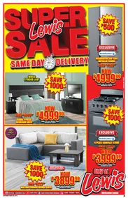 Lewis Botswana : Super Sale (06 January - 23 February 2025 While Stocks Last)