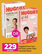 Huggies Extra Care Or Gold Jumbo Pack Assorted Sizes-Per Pack