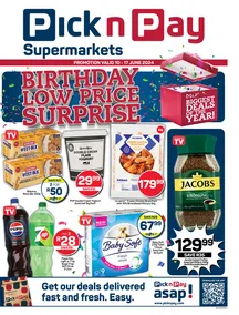 Pick n Pay Gauteng, Free State, North West, Mpumalanga, Limpopo and Northern Cape : Birthday Specials (10 June - 17 June 2024)