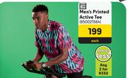 Men's Printed Active Tee-Each
