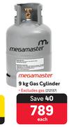 Megamaster 9Kg Gas Cylinder-Each
