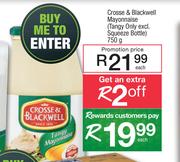 Crosse & Blackwell Mayonnaise(Tangy Only Excl. Squeeze Bottle)-750g Each