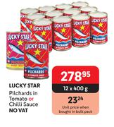 Lucky Star Pilchards In Tomato Or Chilli Sauce-12 x 400g