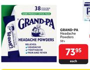 Grand-Pa Headache Powders-38's Each