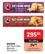 Bakers Eet-Sum-Mor Biscuits (All Variants)-12 x 200g