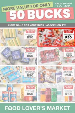 Food Lover's Market : More Value For Only 50 Bucks (30 September - 06 October 2024), page 1