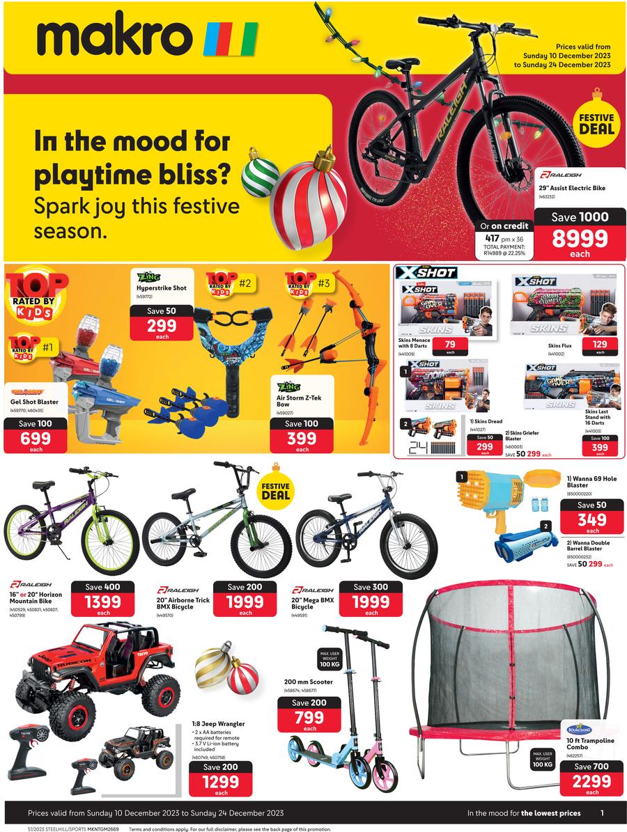 Bicycle specials at shop makro