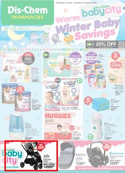 Dis-Chem : Warm Winter Baby Savings (13 July - 13 August 2023), page 1
