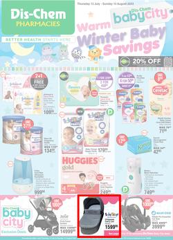 Dis-Chem : Warm Winter Baby Savings (13 July - 13 August 2023), page 1