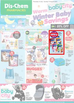 Dis-Chem : Warm Winter Baby Savings (13 July - 13 August 2023), page 1