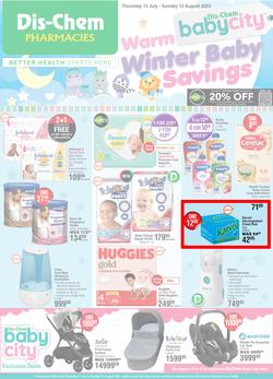 Dis-Chem : Warm Winter Baby Savings (13 July - 13 August 2023), page 1
