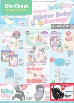 Dis-Chem : Warm Winter Baby Savings (13 July - 13 August 2023), page 1