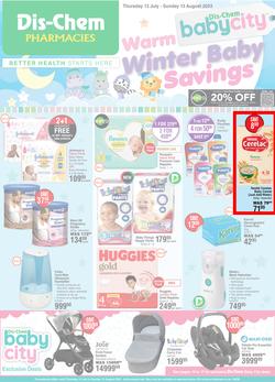 Dis-Chem : Warm Winter Baby Savings (13 July - 13 August 2023), page 1