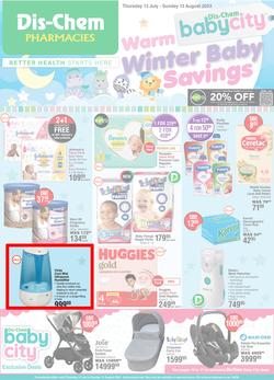Dis-Chem : Warm Winter Baby Savings (13 July - 13 August 2023), page 1