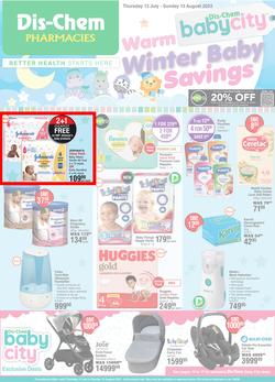 Dis-Chem : Warm Winter Baby Savings (13 July - 13 August 2023), page 1