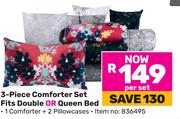 3-Piece Comforter Set (Fits Double Or Queen Bed)-Per Set