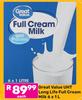 Great Value UHT Long Life Full Cream Milk-6 x 1Ltr