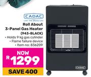 Cadac Roll About 3-Panel Gas Heater 943-BLACK