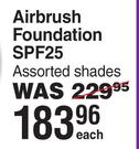 Yardley Air Brush Foundation SPF25 Assorted Shades-Each