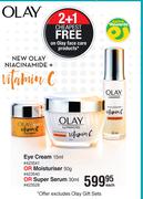 Olay Eye Cream 15ml Or Moisturiser 50g Or Super Serum 30ml-Each