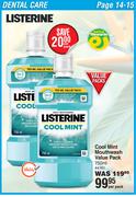 Listerine Cool Mint Mouthwash Value Pack-750ml Per Pack