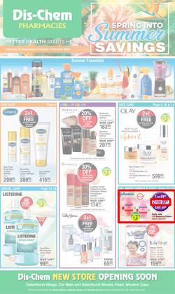 Dis-Chem : Spring Into Summer Savings (19 September - 13 October 2024), page 1
