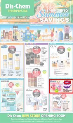Dis-Chem : Spring Into Summer Savings (19 September - 13 October 2024), page 1
