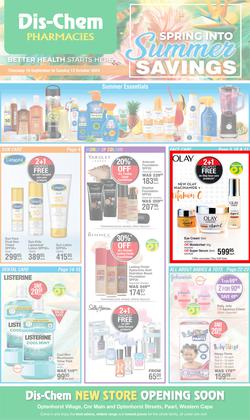 Dis-Chem : Spring Into Summer Savings (19 September - 13 October 2024), page 1