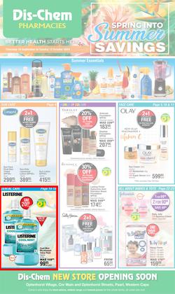 Dis-Chem : Spring Into Summer Savings (19 September - 13 October 2024), page 1