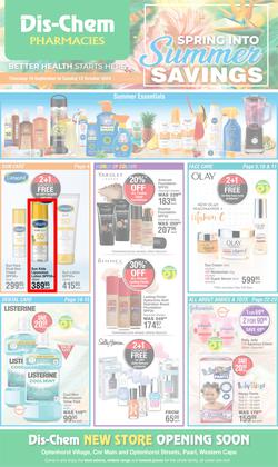 Dis-Chem : Spring Into Summer Savings (19 September - 13 October 2024), page 1