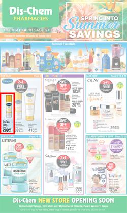 Dis-Chem : Spring Into Summer Savings (19 September - 13 October 2024), page 1