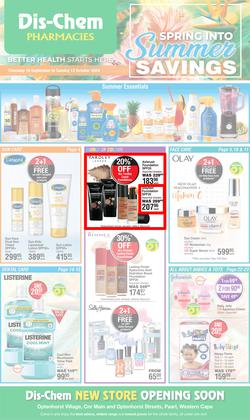 Dis-Chem : Spring Into Summer Savings (19 September - 13 October 2024), page 1