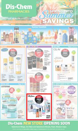 Dis-Chem : Spring Into Summer Savings (19 September - 13 October 2024), page 1