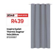 Inspire Eyelet Thermic Dagmar 140 x 280cm 81500887
