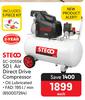 Steco SC-2055k Air Direct Drive Compressor-50Ltr Each