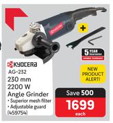 Kydcera AG-232 230mm 2200W Angle Grinder-Each