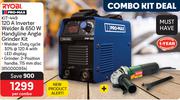 Ryobi Pro-Max Kit-449 120 A Inverter Welder & 650W Handyline Angle Grinder Kit-Per Combo