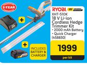 Ryobi XHT-510K 18V Li-Ion Cordless Hedge Trimmer Kit-Per Kit