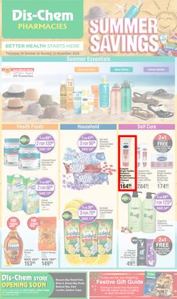 Dis-Chem : Summer Savings (19 October - 12 November 2023), page 1