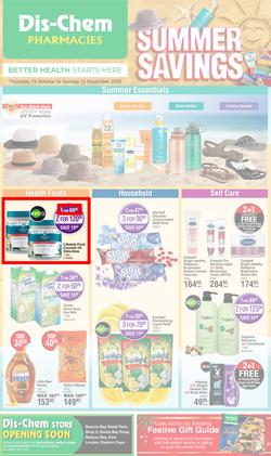 Dis-Chem : Summer Savings (19 October - 12 November 2023), page 1