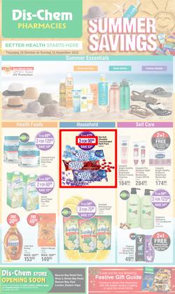 Dis-Chem : Summer Savings (19 October - 12 November 2023), page 1