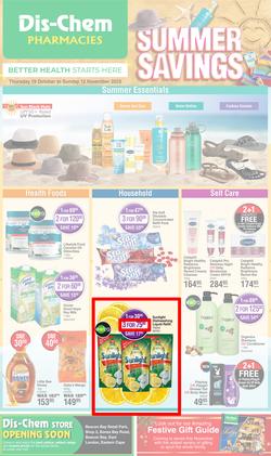 Dis-Chem : Summer Savings (19 October - 12 November 2023), page 1