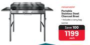 Megamaster Portable Stainless Steel Charcoal Braai